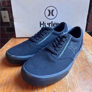 Hurley mens Arlo lace skate sneakers shoes black 8